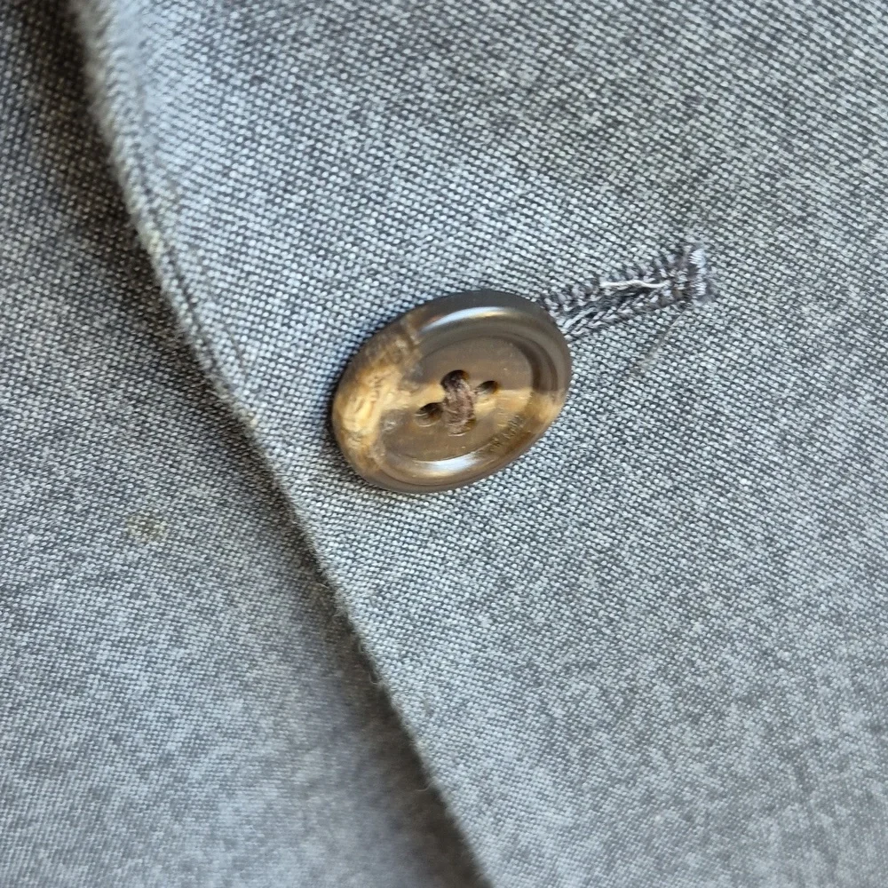 J CREW Ludlow Grey Solid Carpini Cloth Cotton Sz 34 S Mens Sport Coat‎ Blazer